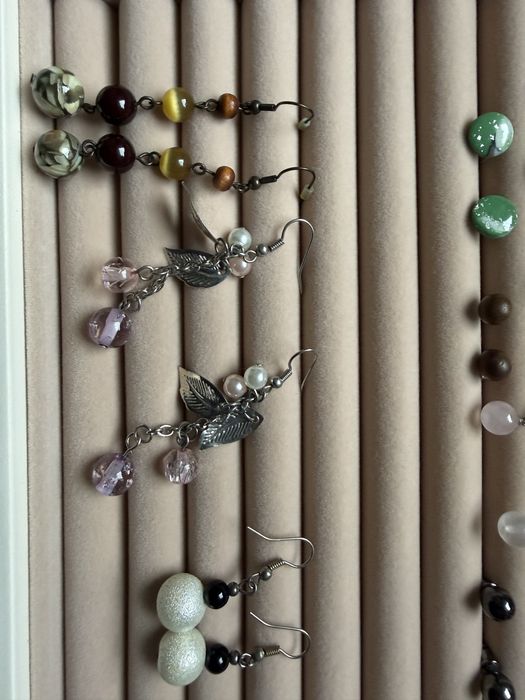 Kolczyki 13 par sztyfty i wiszące