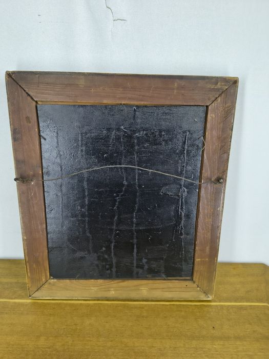 Obraz olejny na desce – Zachód słońca, sygnowany