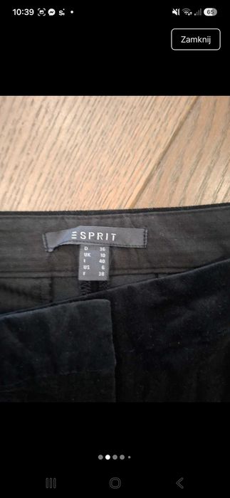 Welurowe spodnie esprit 40