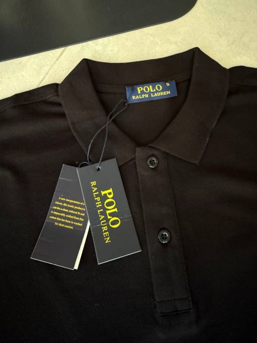 Чоловіча Футболка поло  Polo Ralph Lauren Black white old money