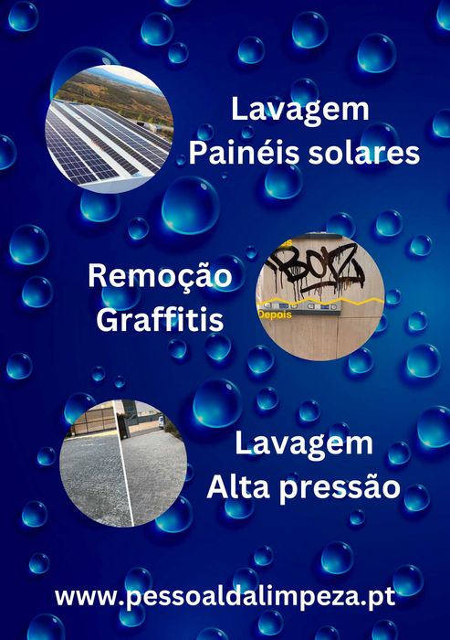 Limpeza de Vidros, Remoção de Graffitis, Lavagem Alta pressão