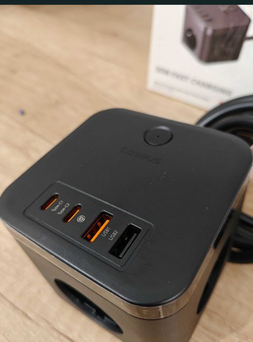 Przedłużacz Baseus power combo 7w1 5m