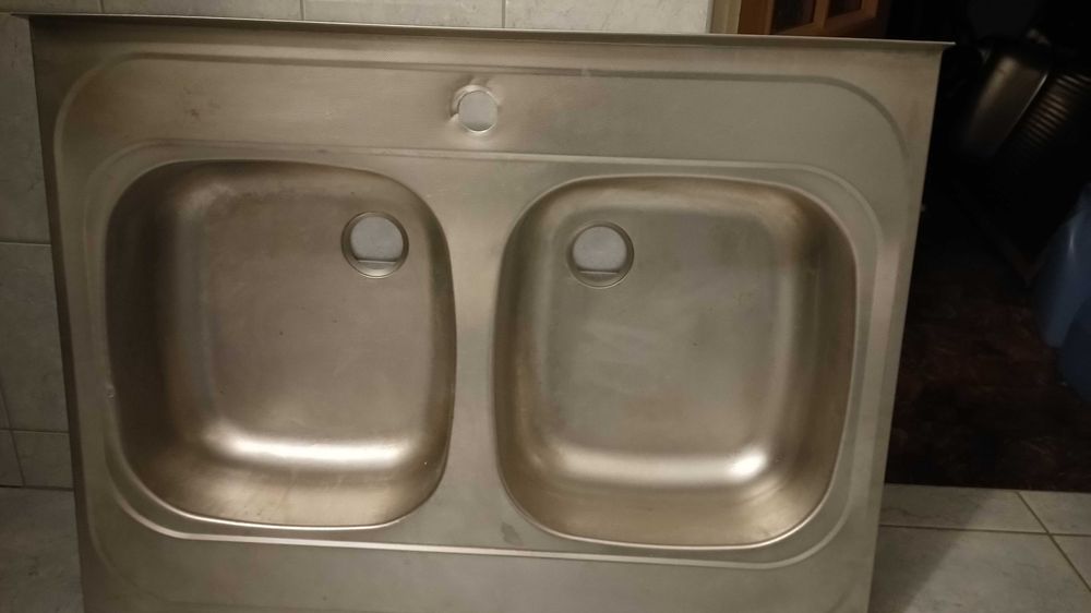 Zlew dwukomorowy plus nowy syfon