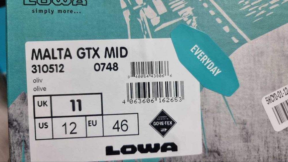 НОВЫЕ Lowa Malta GTX (olive).