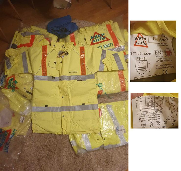 Плащ - куртка подовжена сигнальна / світловідбиваюча KEEP SAFE, L, дві XL, дві XXL