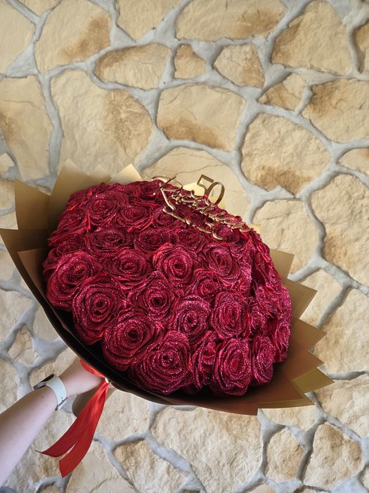 Bukiet wiecznych róż,róże wstążka, boxy prezentowe