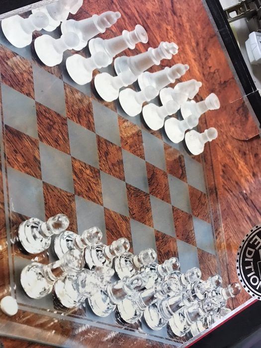 Vintage. Xadrez em vidro