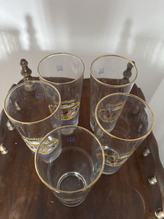 Набір пивного посуду Arcobräu з золотою каймою 0,5 л