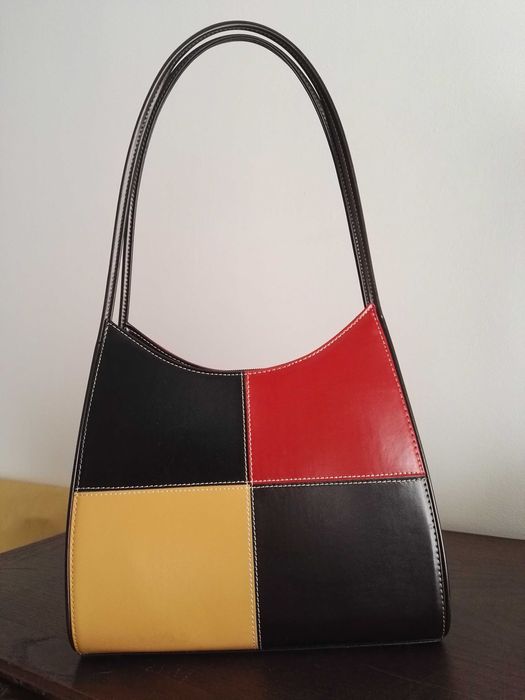 Mala senhora em couro 47x27,5cm 9cm espessura