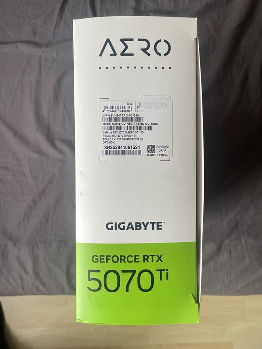 Gigabyte Karta graficzna GeForce RTX 5070 Ti AERO OC 16G