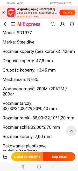Zegarek Steeldive SD1977, diver, zielona tarcza, nh35, turtle slim