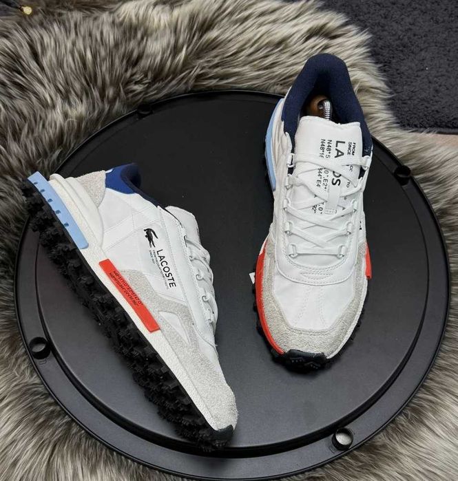Кроссовки мужские Лакост белые демисезонные Lacoste