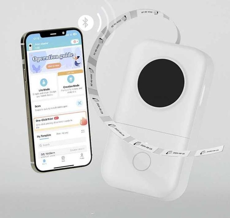 Phomemo Mini Label Maker D30 Etiquetadora Impressora de Etiquetas