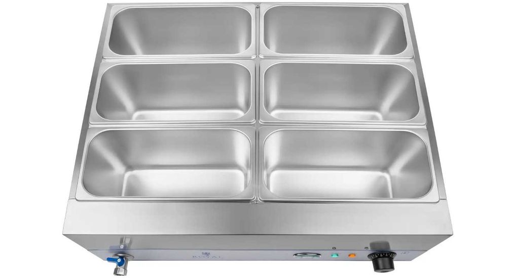 BEMAR cateringowy Podgrzewacz 6x5,7L Duży Kranik na Prąd Profesjonalny