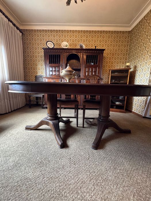 Mesa Jantar + Cadeiras Madeira Castanha