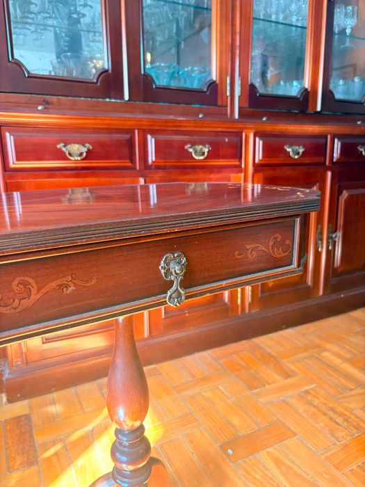 Mesa de Telefone / Apoio Antiga em Madeira – Mesa Lateral