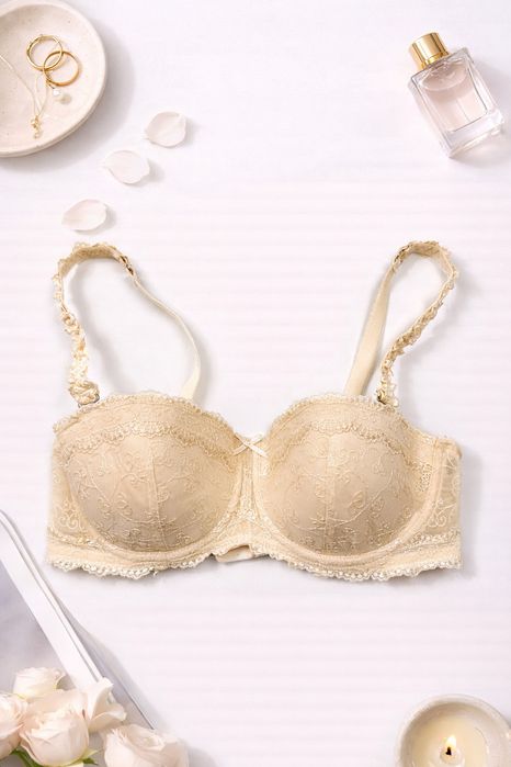 Biustonosz usztywniany 75C beżowy