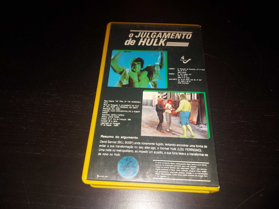 O Julgamento de Hulk - filme VHS - marvel / ficção cientifica