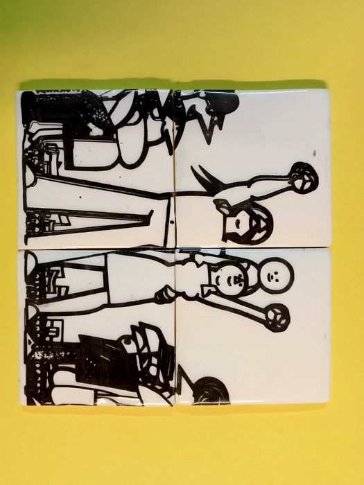 quadro mini painel azulejo faiança