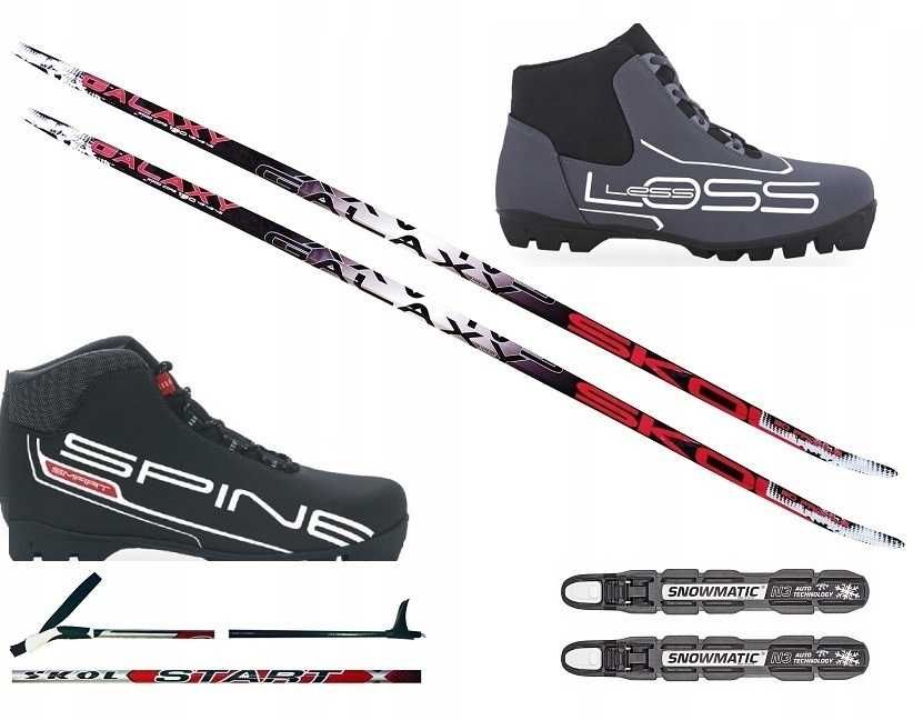 Nowe Komplety Biegowe Narty Wiązania Buty Kijki
