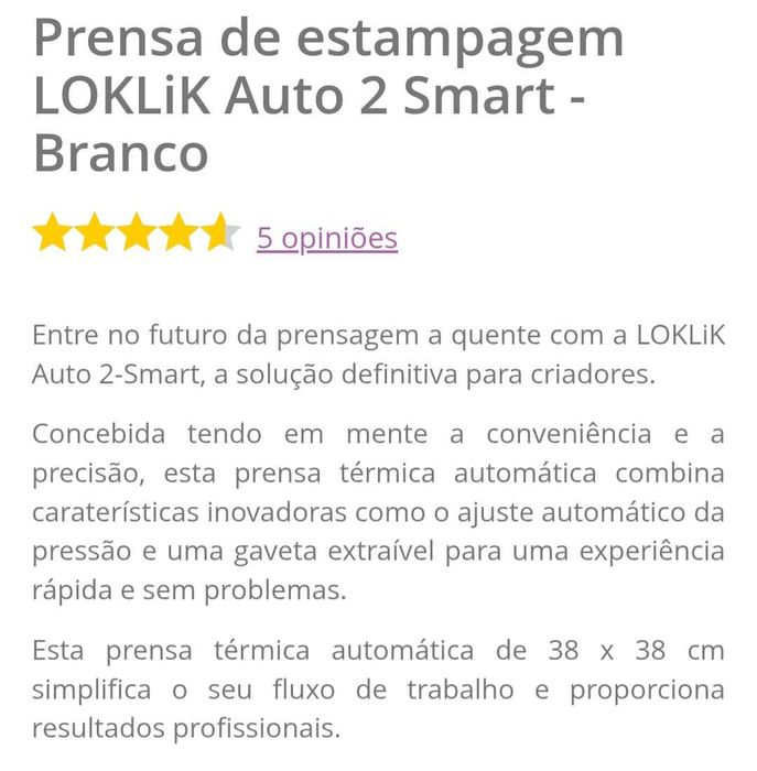 LOKLiK ImPress Auto 2 Smart 38x38 Lilac - Nova Selada
