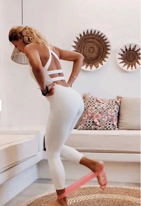 Jumpsuit / Macação Fitness Yoga Branco Marca Topissima
