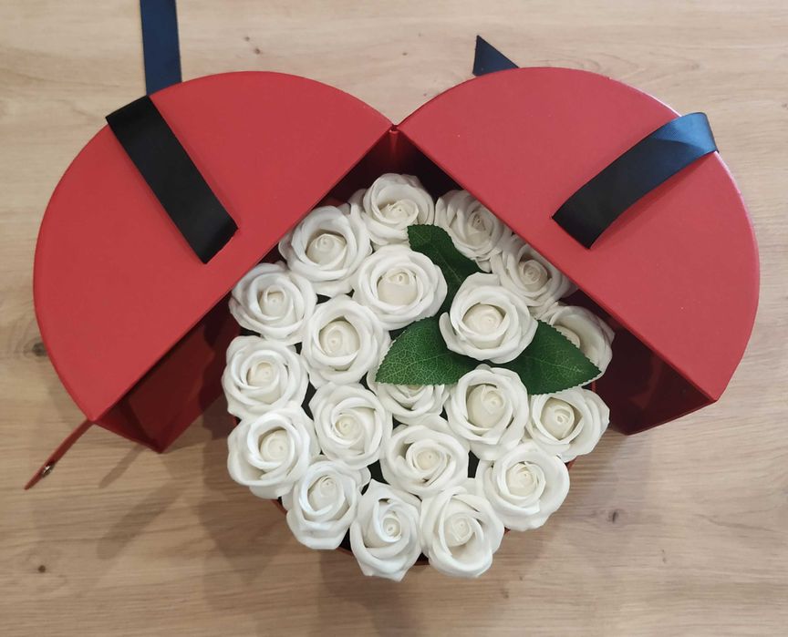 Caixa de flores de sabão