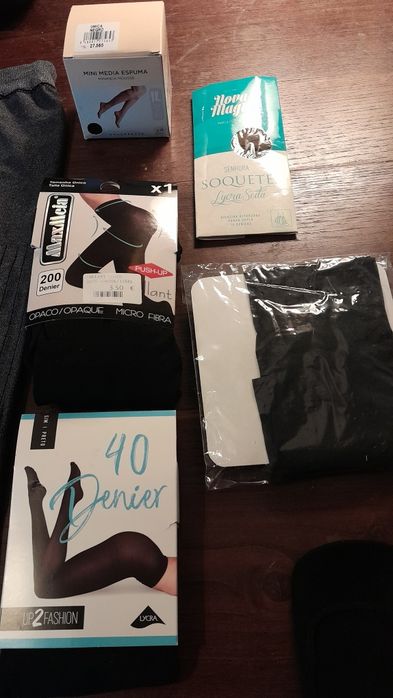 Collants calzedonia e outros por estriar, soquete e pesinhos