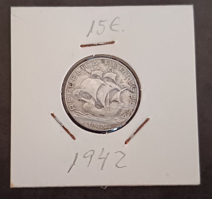 2$50  em prata de 1940 Caravelas Portuguesas