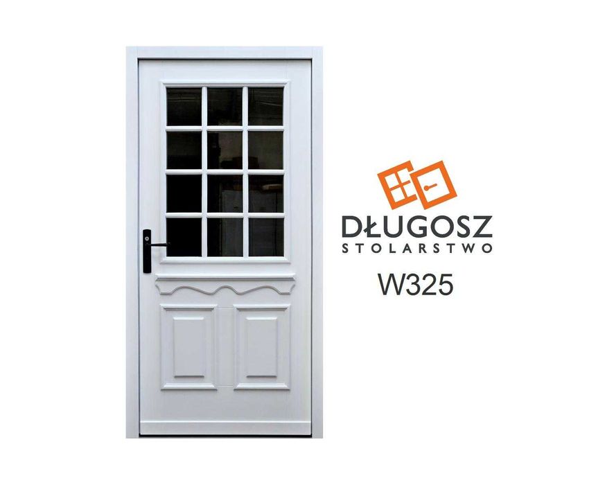 Drzwi DŁUGOSZ zewnętrzne retro białe amerykańskie angielskie GOTOWE