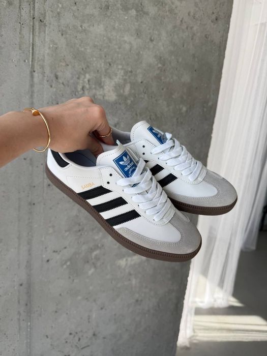 НОВИНКА ‼️ кросівки Adidas Samba OG White / Black , жіночі кросівки