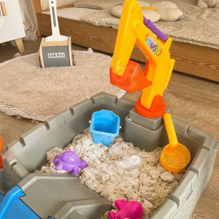 WOOPIE Przenośna Piaskownica Zamek Zamykana + 9 akc.