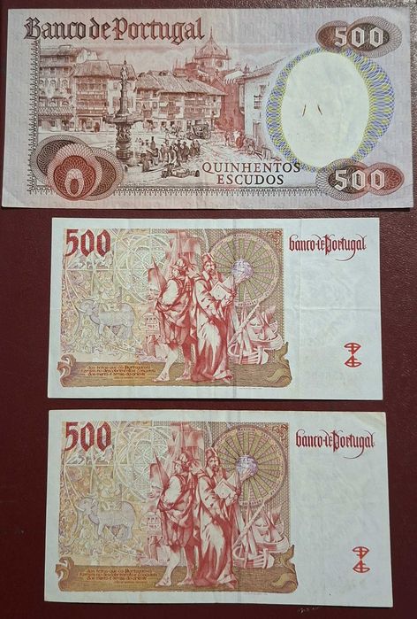 Notafilia de Portugal - Notas de 500 Escudos