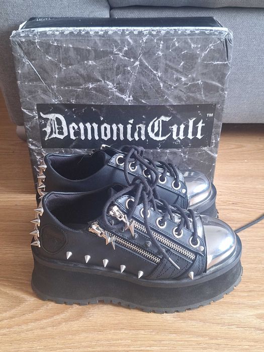Buty na platformie Demonia gravedigger 04 czarne Hucisko • OLX.pl