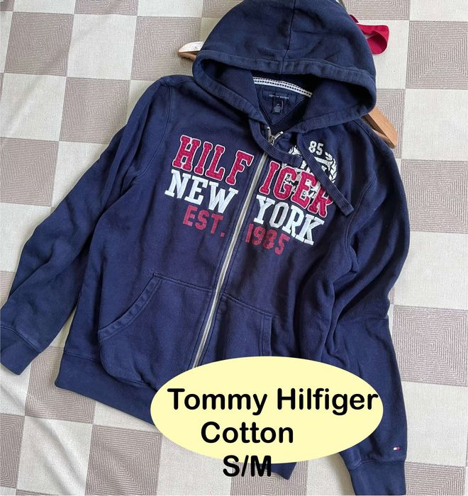 Tommy Hilfiger orginalna bluza sportowa rozpinana S/M kaptur vintage