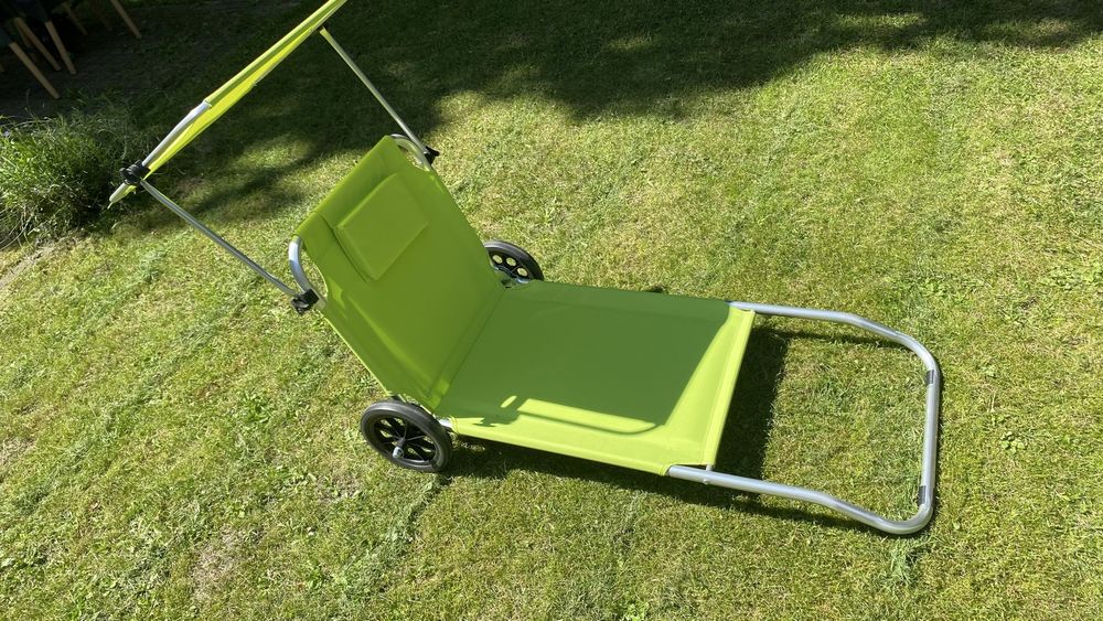 Leżak plażowy z daszkiem nowy
