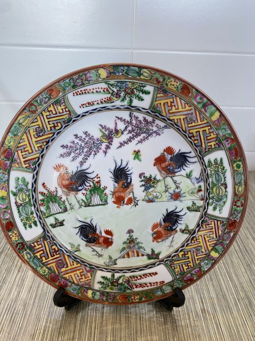 Prato de pocelana antigo chines