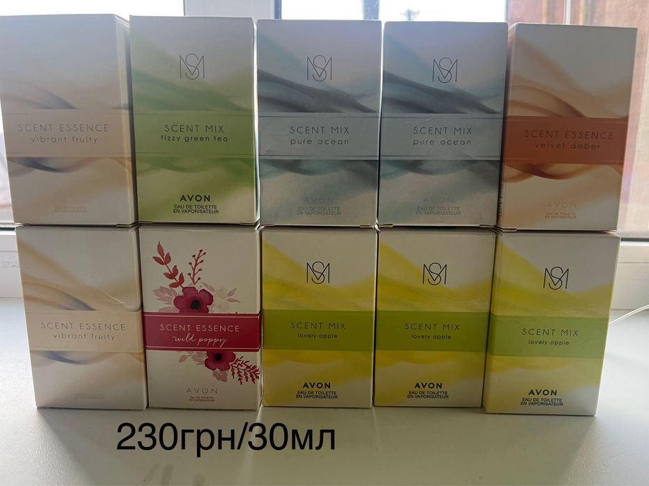 Туалетна вода Scent essence  Vibrant fruity, mix pure ocean,Avon, 30мл