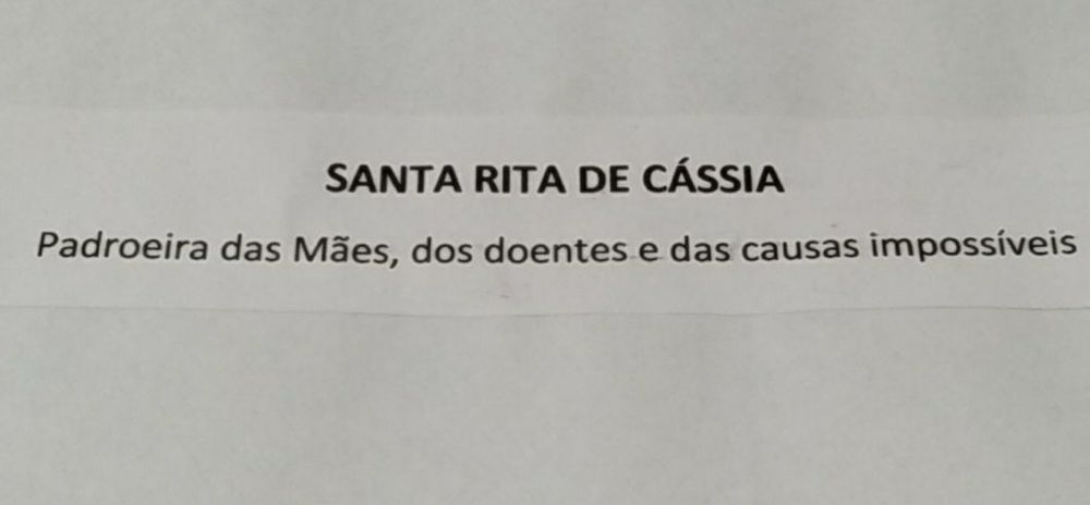 Santa Rita de Cássia.