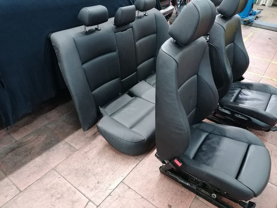 Bancos packm em pele preta bmw serie 3 e90
