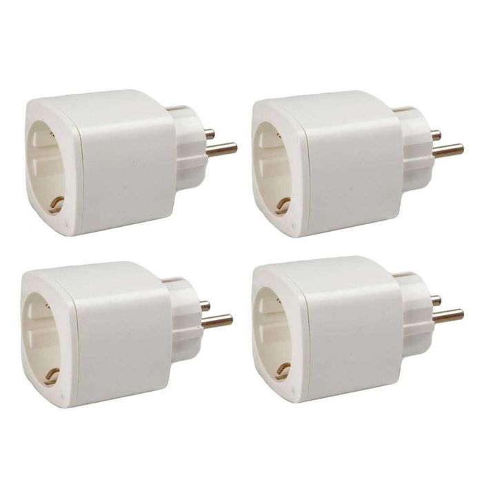 PACK 4x Tomada Wifi com medidor energia 16A Google, Alexa, Tuya