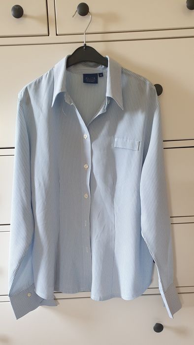 Koszula Damska niebieska w białe paski r.M