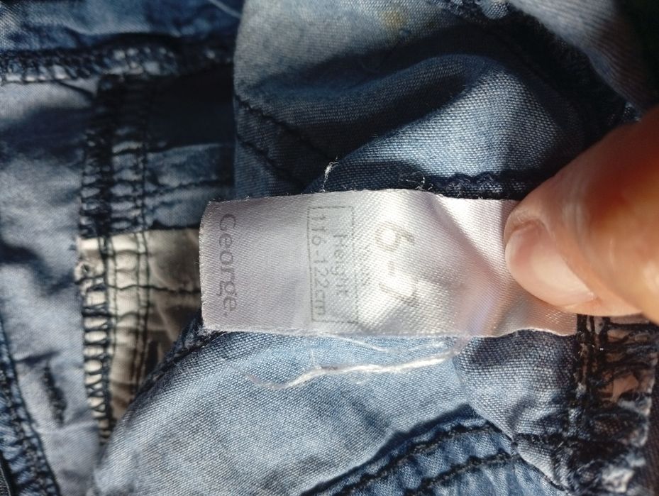 Jeansy, spodnie haremki 6-7 lat