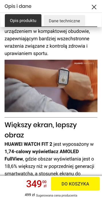HUAWEI watch fit 2