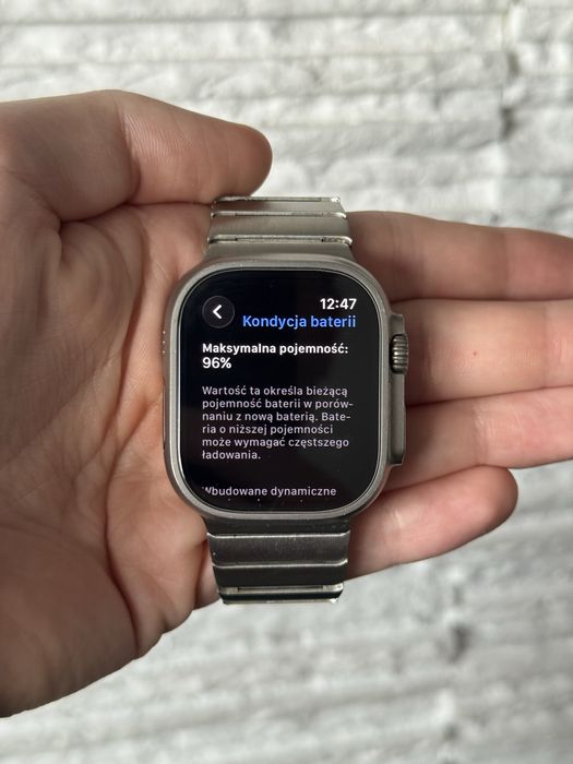 Apple Watch Ultra 2 49mm naturalny tytan 96% kondycji baterii!