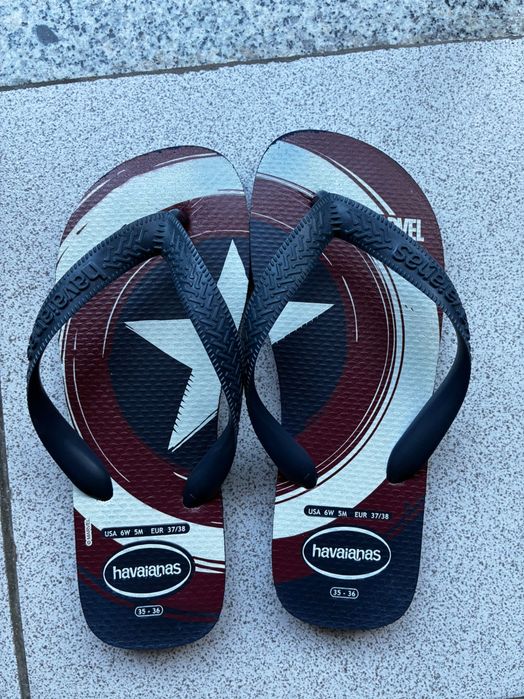 Havaianas rapaz capitão América 38 usado