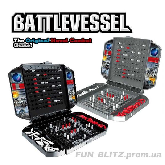 Настільна гра Морський бій / Battle Vessel / Гра для двох / Battleship
