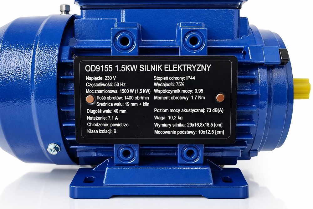 Ondragon Silnik Elektryczny Jednofazowy 1,5Kw 1400Rpm 230V Mocny