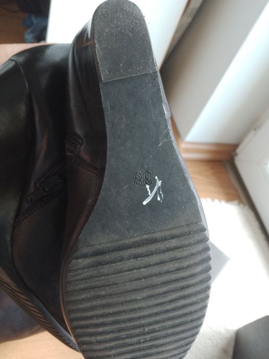 Piękne długie kozaki 38 czarne