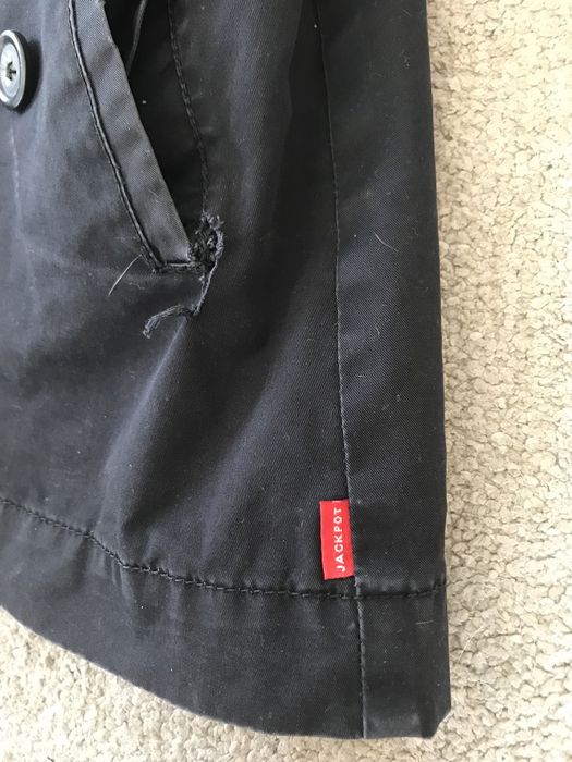 Czarna kurta wiosenna trencz Jackpot S